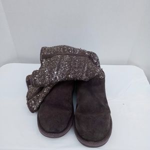 Women's UGG Australia Boots Suede Leather Grey Size 9